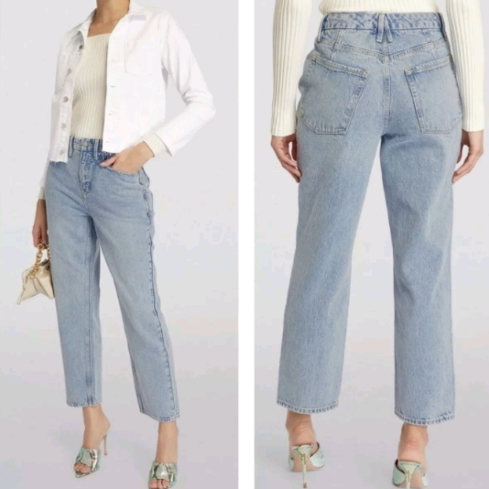 NWT GOOD AMERICAN '90s Duster High Rise Straight Leg Jeans 12/31